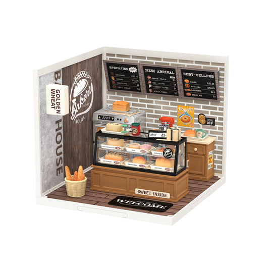 DIY Miniature House Kit: Golden Wheat Bakery