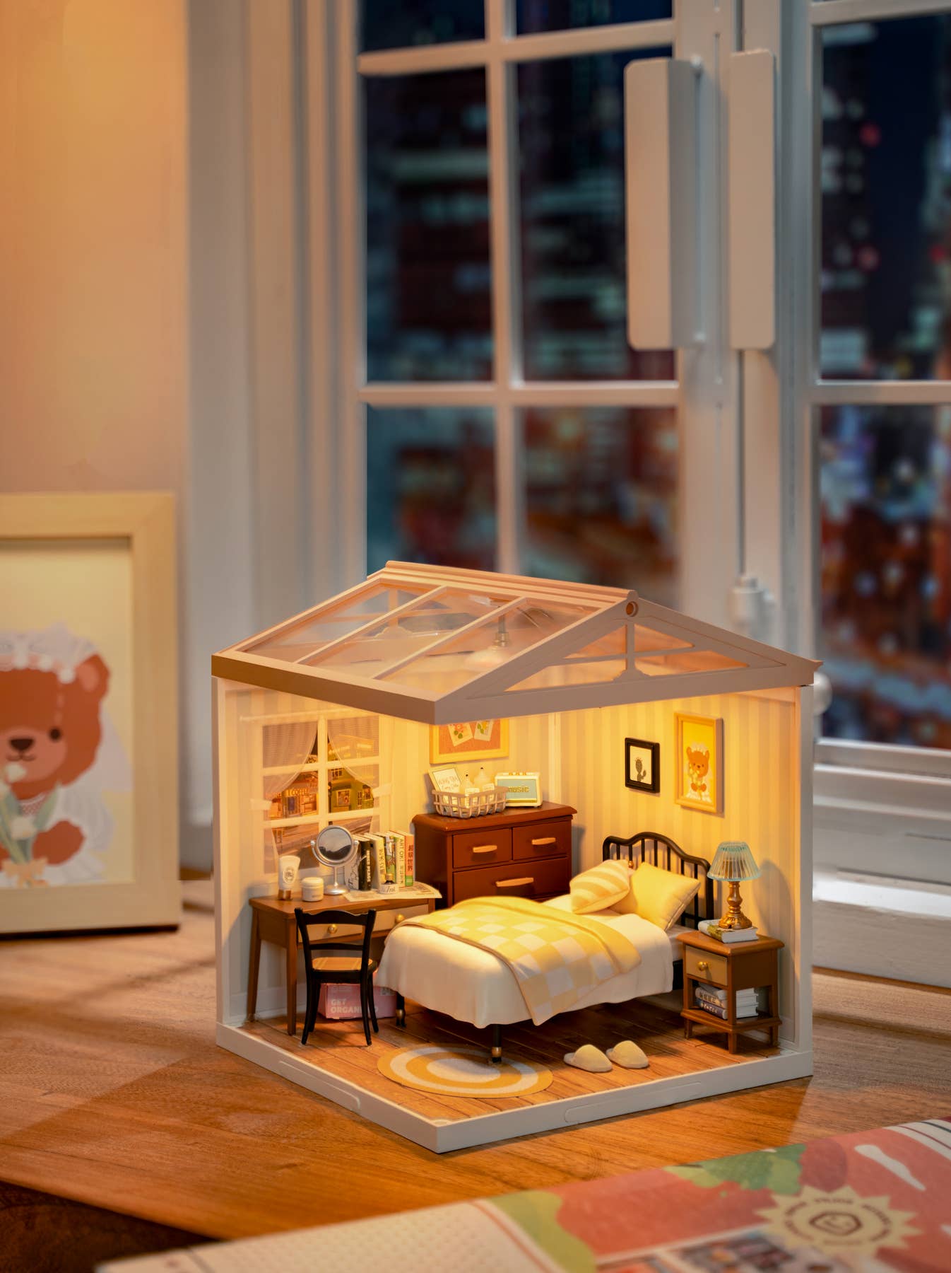 DIY Miniature House Kit: Cozy Living Lounge