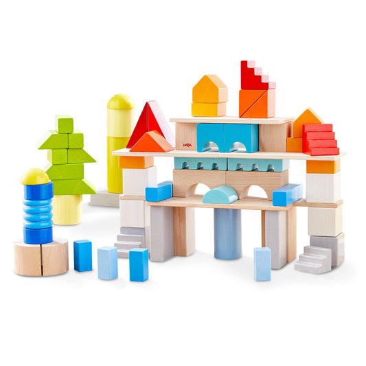 Colored Building Blocks - 85 Piece Set