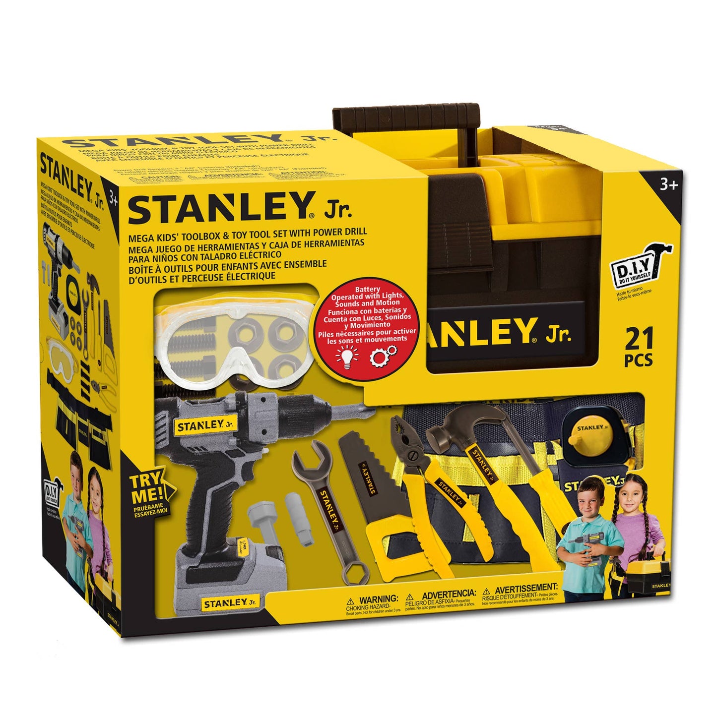 Red Toolbox Stanley Jr. Battery Operated 21-Piece Toolset