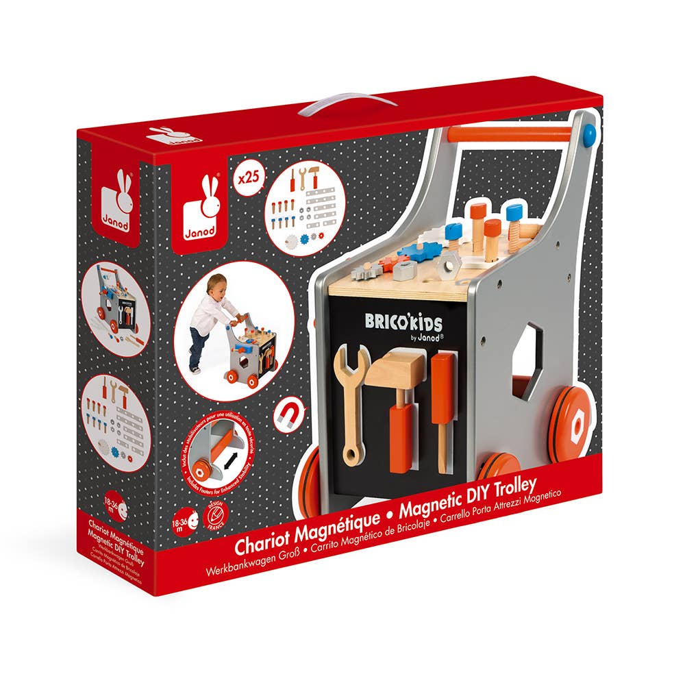 Brico' Kids | Magnetic DIY Trolley - Walker | 26 Accessories