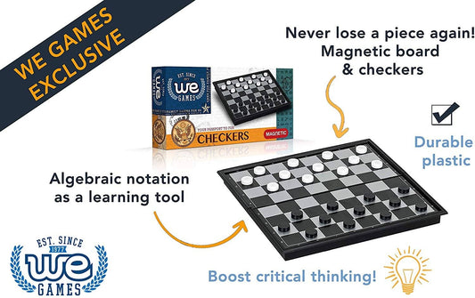 Magnetic Checkers Set - 8 inches