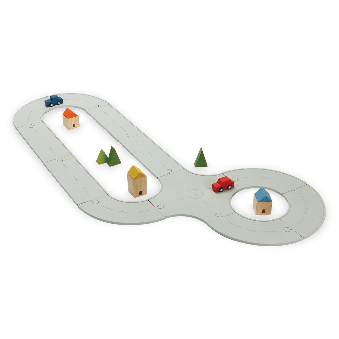 Rubber Road & Rail Toy Car/Truck Set