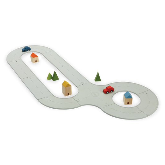 Rubber Road & Rail Toy Car/Truck Set