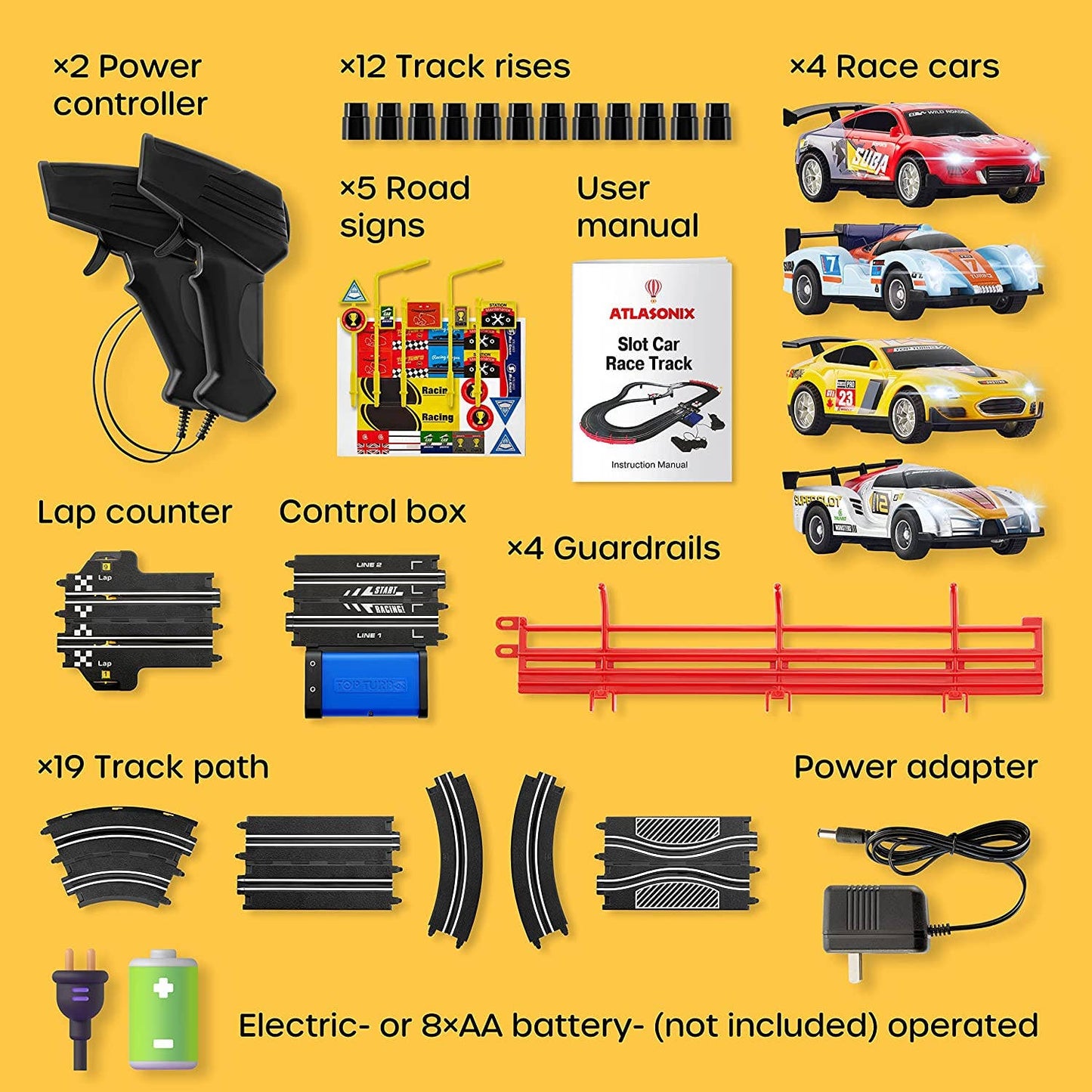 Slot Car Race Track Sets, Battery or Electric Race Car Track: Ultimate Track Master