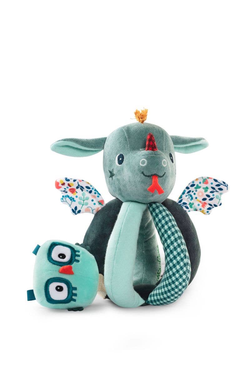 Joe the Dragon | Plush Activity Rattle with Handles