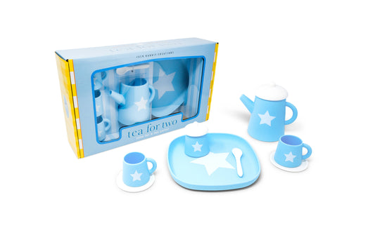 Blue Silicone Tea Set: Super Star