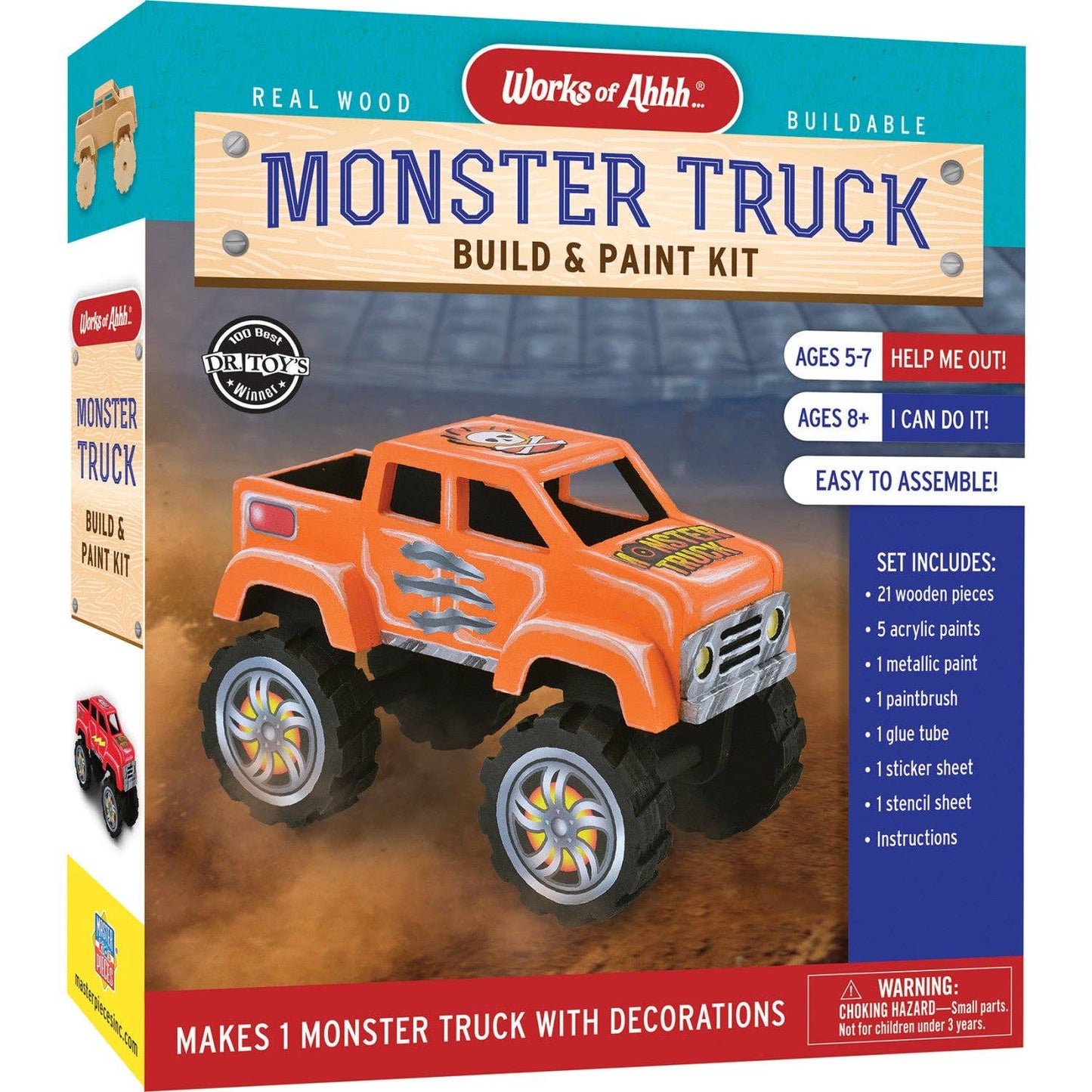 Monster Truck Buildable Wood Craft & Paint Kit