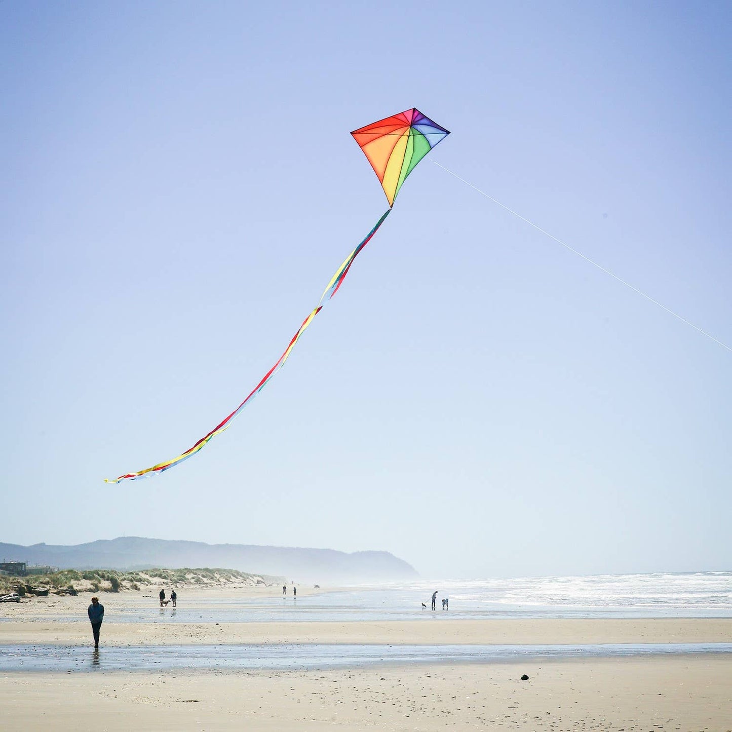 Rainbow Stained Glass 46" Diamond Kite