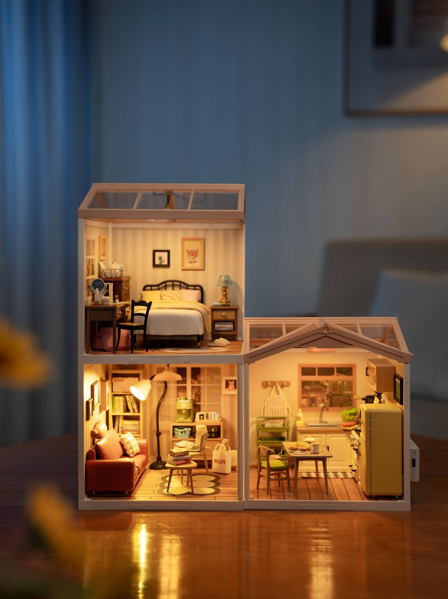 DIY Miniature House Kit: Cozy Living Lounge
