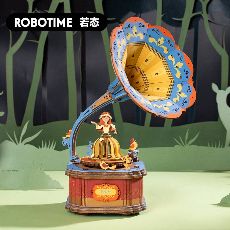 Vintage Gramphone Wooden Music Box