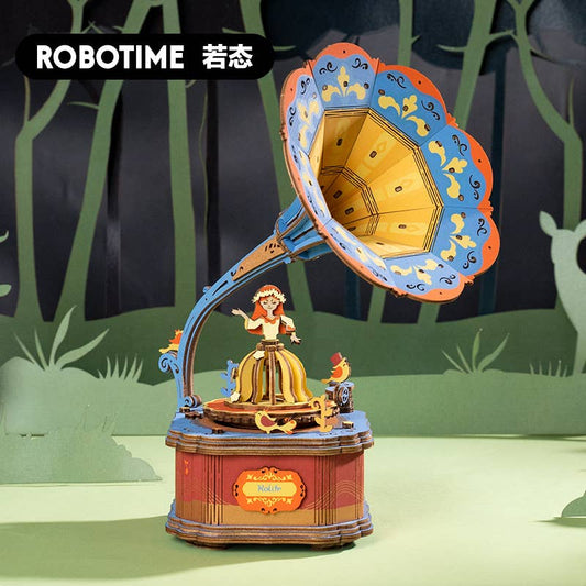 Vintage Gramphone Wooden Music Box