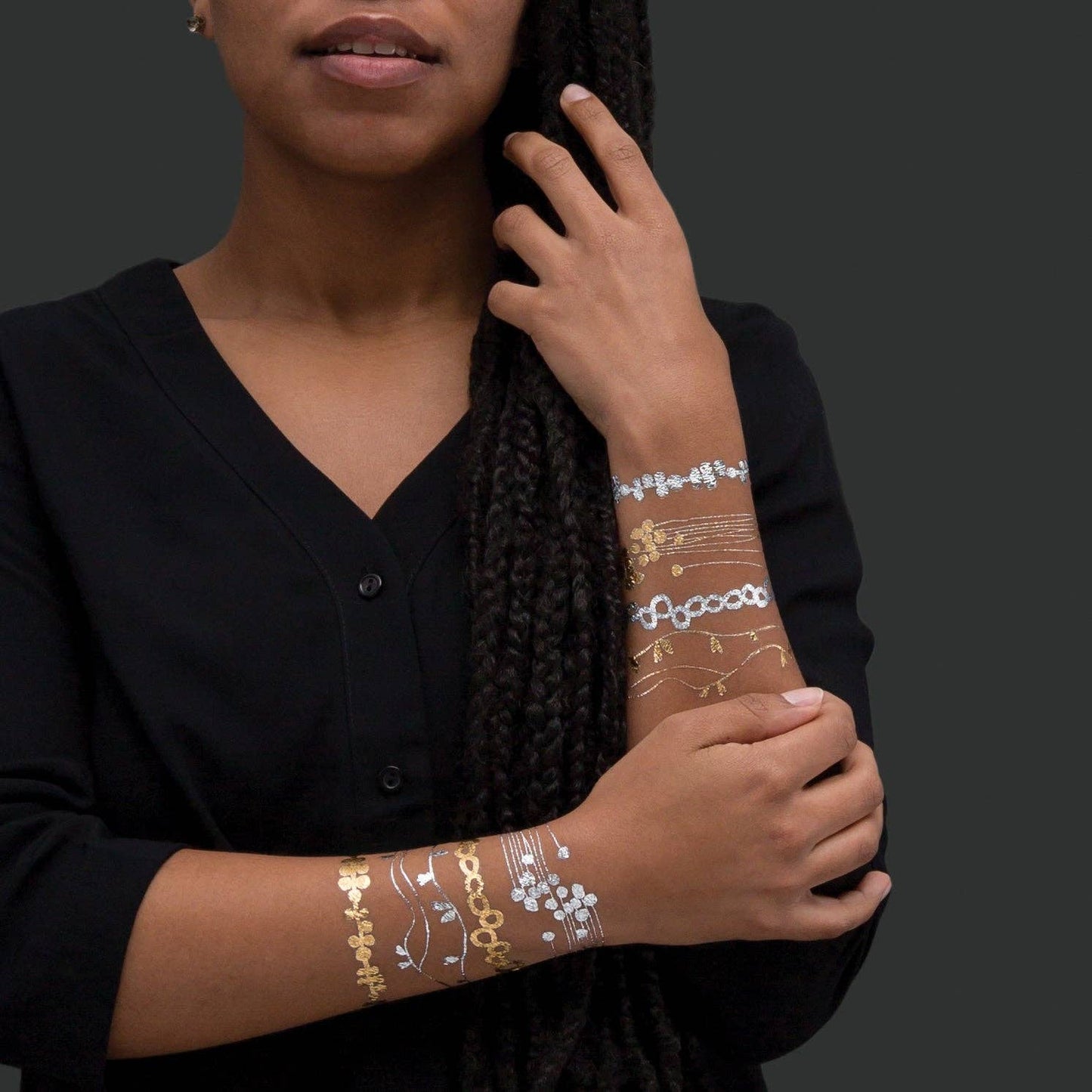 Brilliant Bracelet Tattoo Set (Metallic)