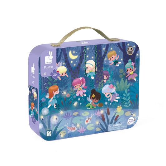 Suitcase Puzzle - Fairies & Waterlilies - 36 Pieces