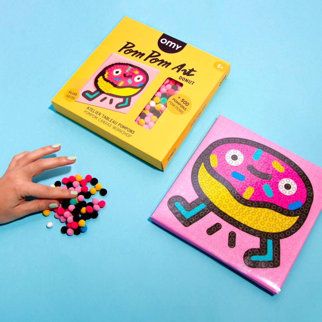 Pom pom art - Donut