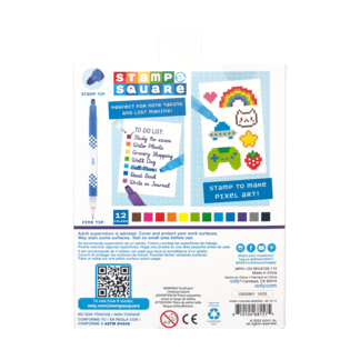 Stamp-A-Square: Double-Ended Markers (Set of 12)