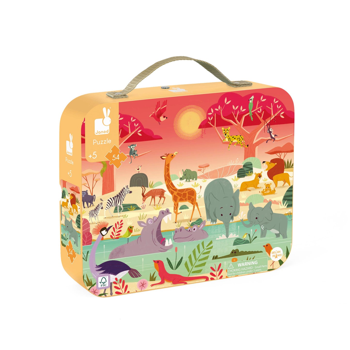 Suitcase Puzzle - Animal Reserve - 54 Pieces