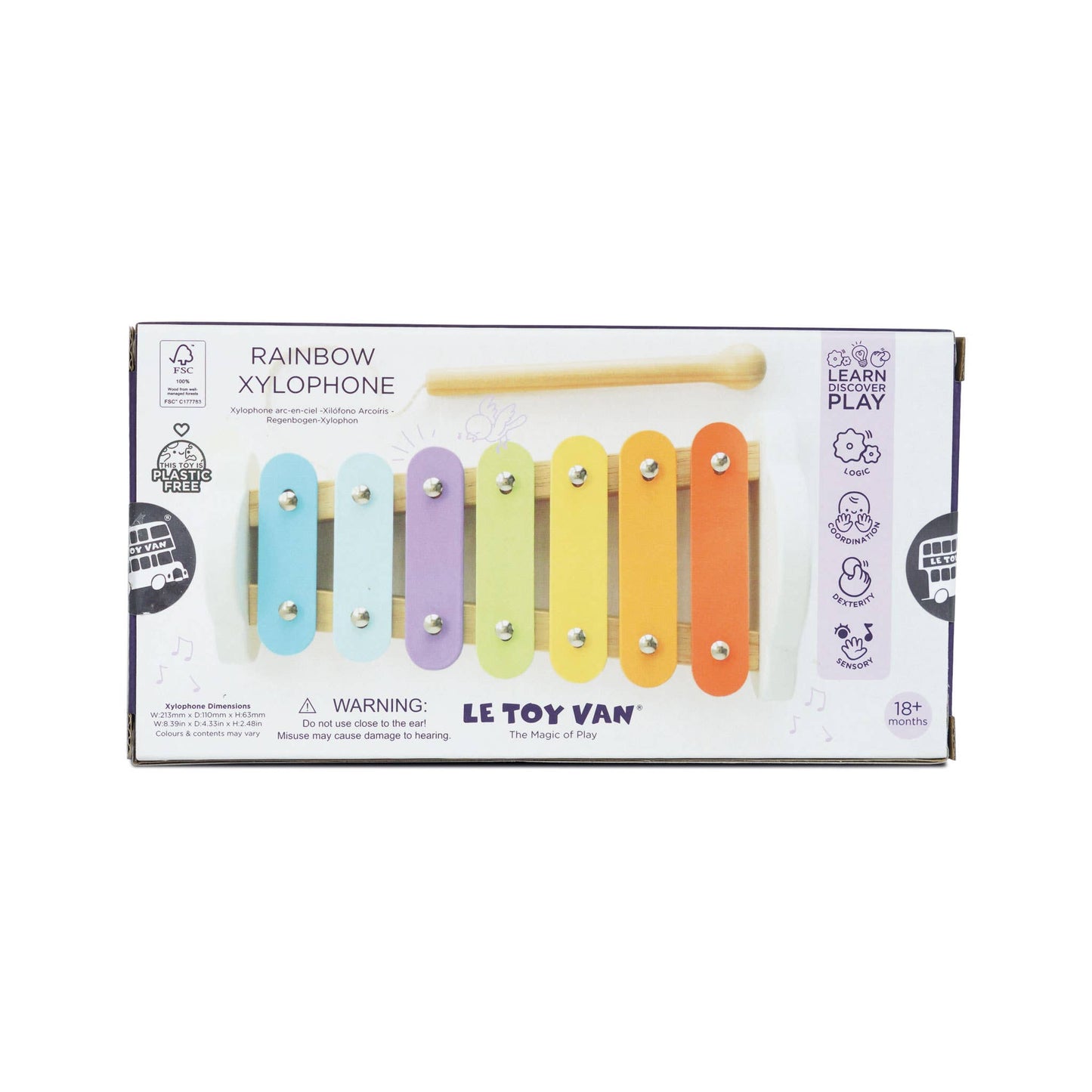 Rainbow Wooden Xylophone