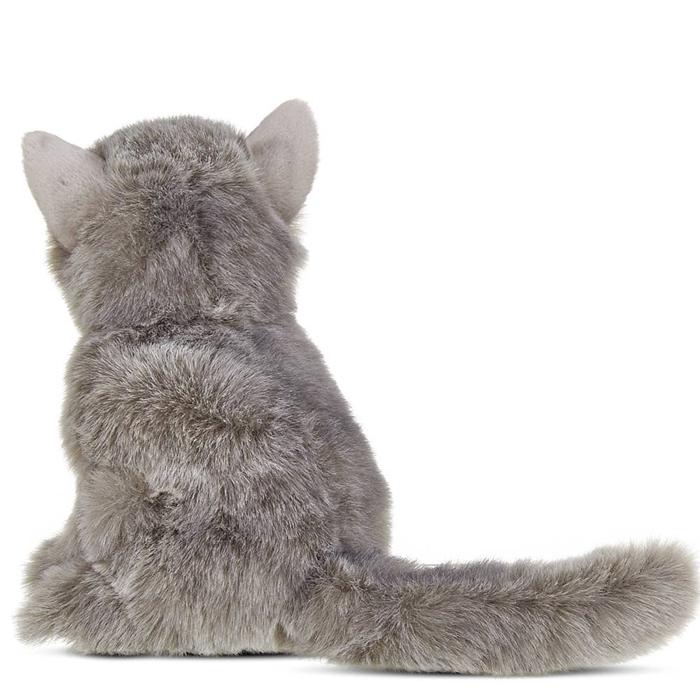Gordie the grey plush Persian cat