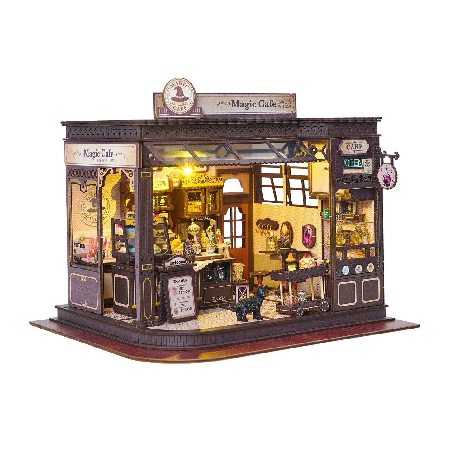 DIY Miniature House Kit: Magic Café