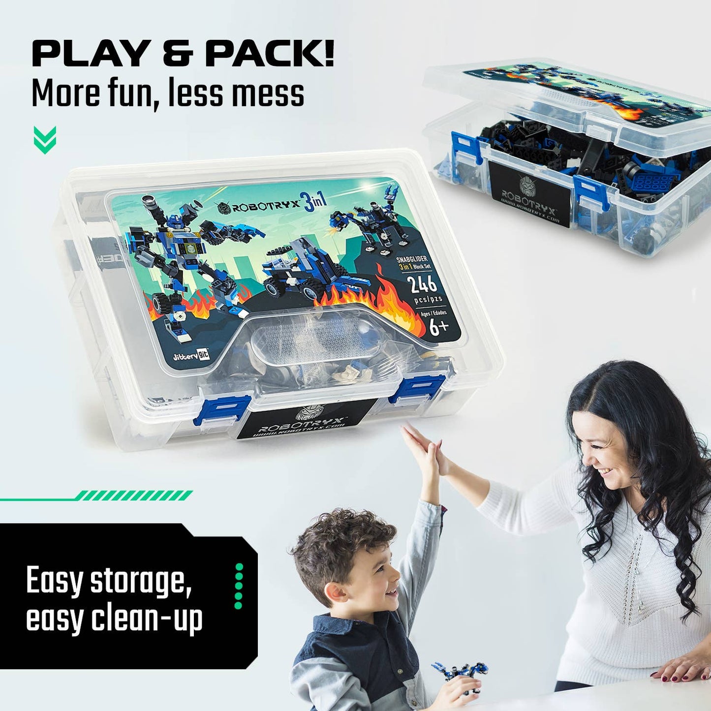 Robot 3-in-1 Building Toy Set (246 Pc) SnabGlider