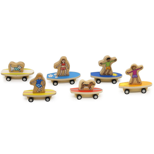 Pull Back Surfer Kids & Dogs Refill - Set of 24