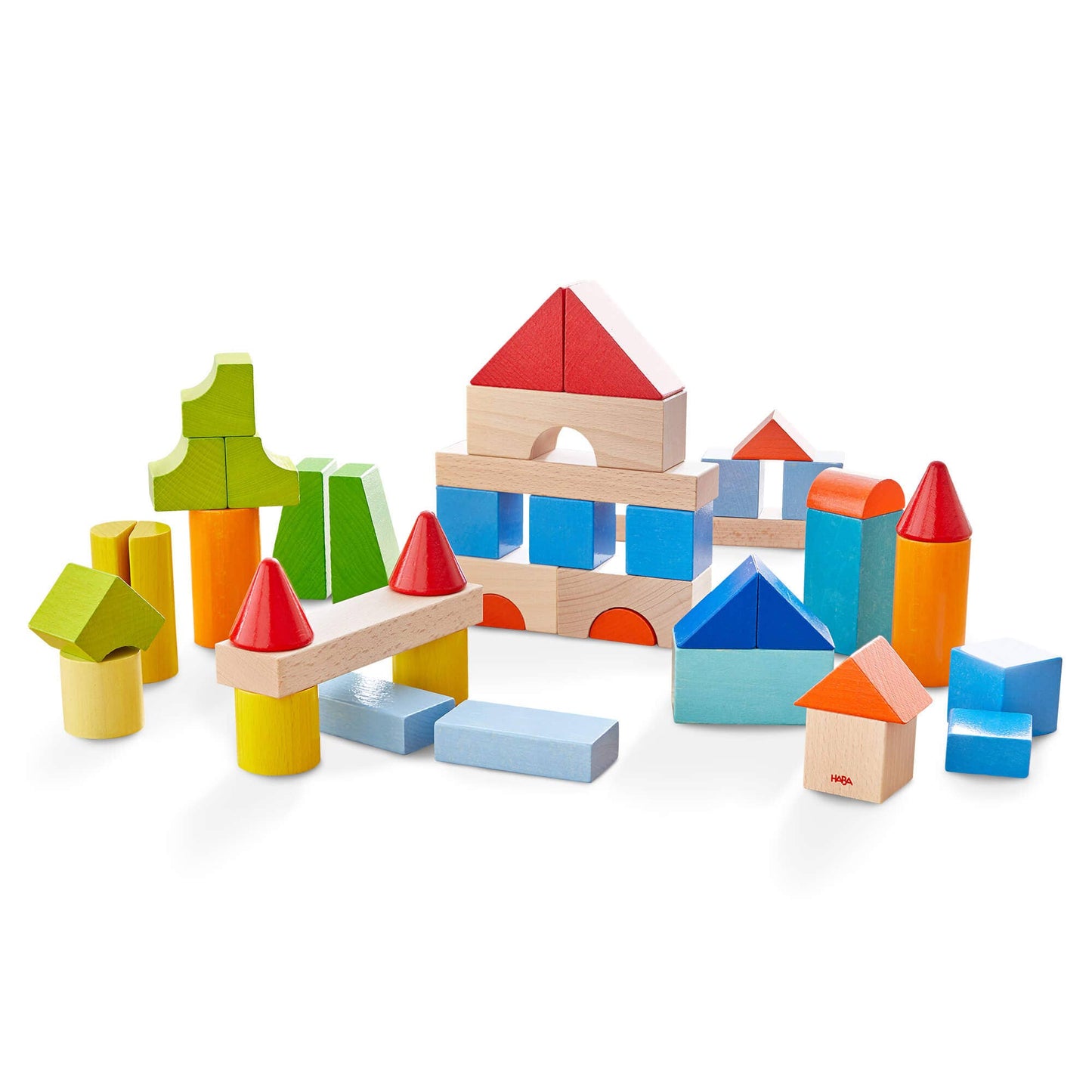 Colored Building Blocks - 46 Piece Set