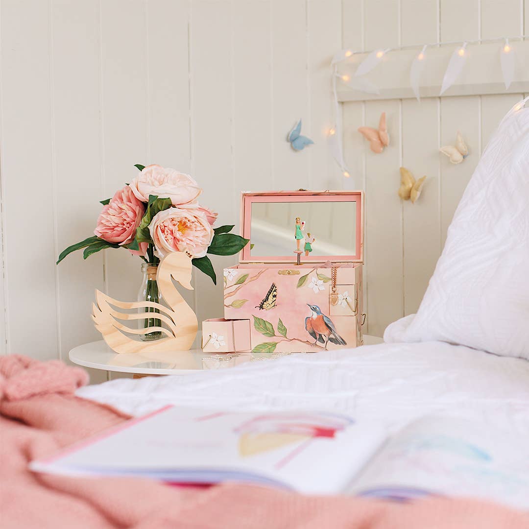 Sweet Fairy Wren (birds) Musical Jewelry Box