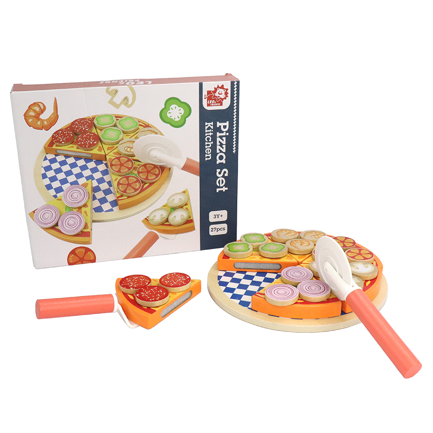 Leo & Friends 27-Piece Kid’s Pizza Toy Set