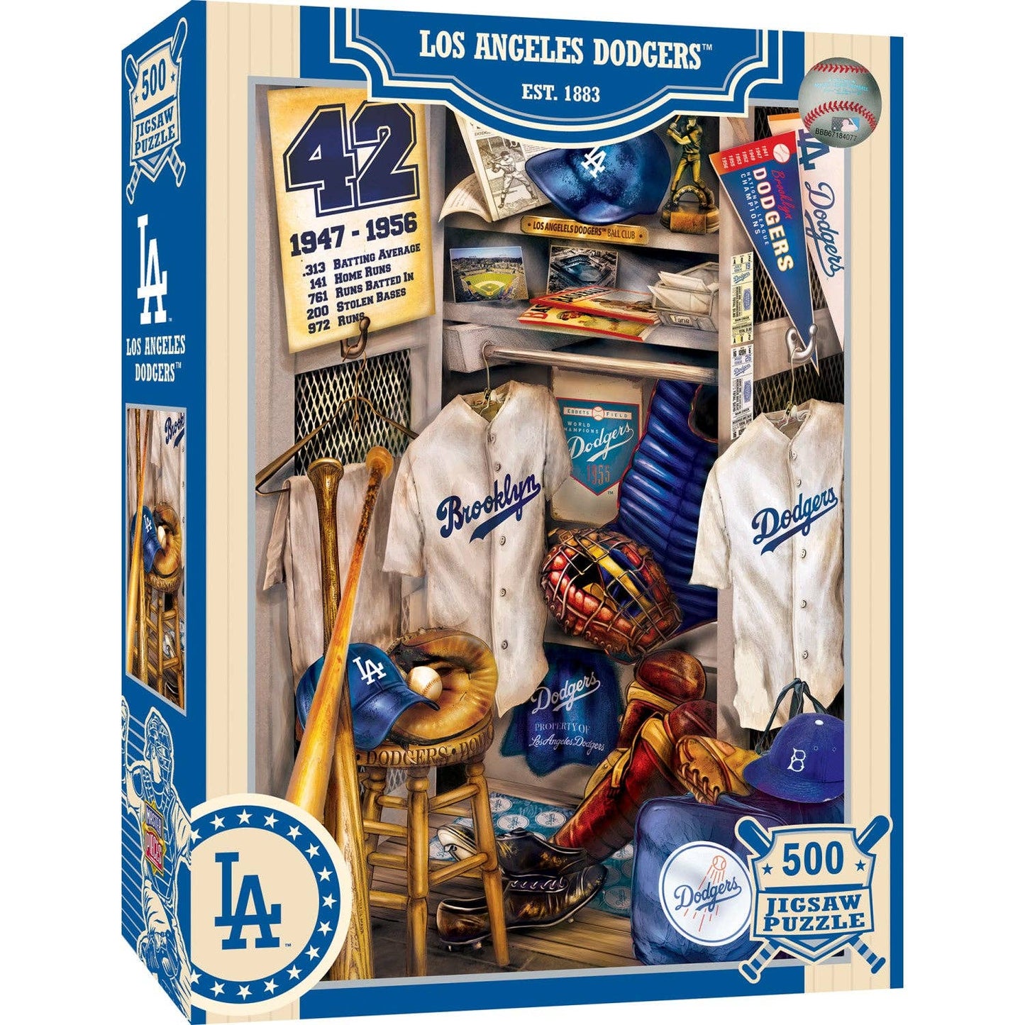 Los Angeles Dodgers - Locker Room 500 Piece Jigsaw Puzzle